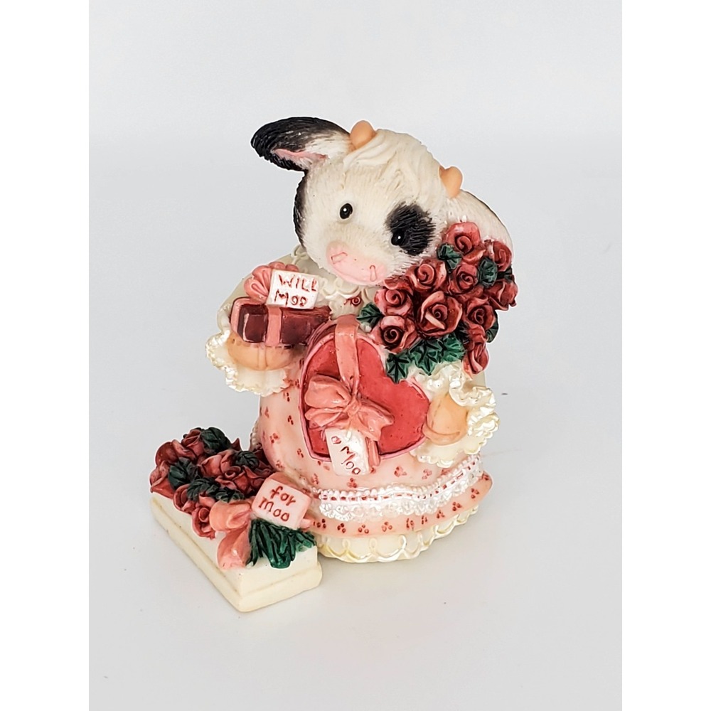 Vintage "I'm Just A Cow Who Cant Say No"‎ Mary Moo Moo's Figurine Valentine...